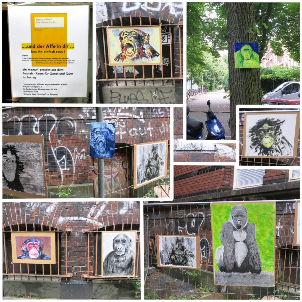 Ausstellung in der fux e.G. "der Affe in dir" fraplab.de