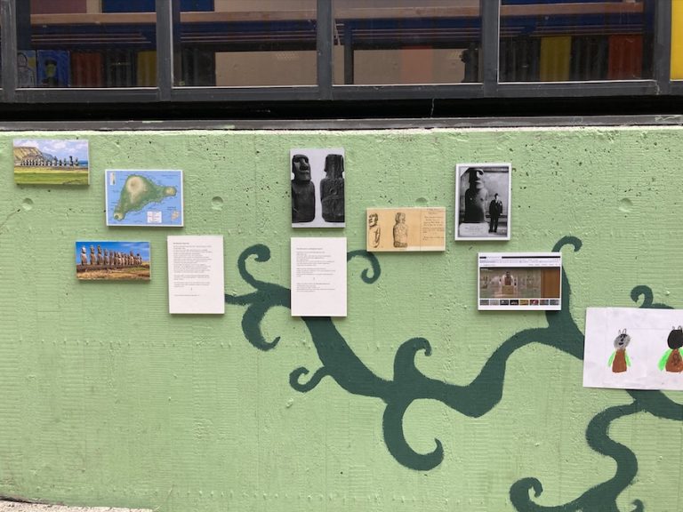 Der Ausgangspunkt des Projektes: der Diebstahl des Moai "Hoa-Haka-Nana-Ia" von der Osterinsel.